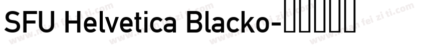 SFU Helvetica Blacko字体转换
